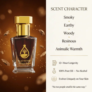 Pure Oud Natural Oil in luxury glass bottle for premium Arabian perfume lovers
